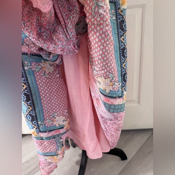 Anthropologie Alessandra Maxi Dress Bhanuni Jyoti Sz 6 Small Boho Beaded Tiered - Picture 9 of 16